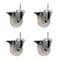 Service Caster 4 Inch Nylon Wheel Swivel 34 Inch Threaded Stem Caster Set with Brake SCC SCC-TS20S414-NYS-PLB-34212-4 - alternate 1
